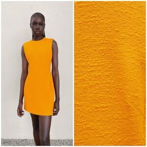 Zara Textured Mini Orange dress - Perfect for Summer - Size XS